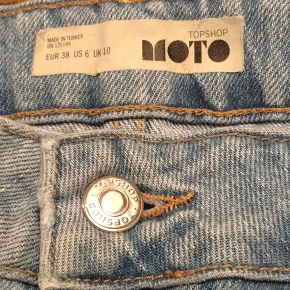 🦋Topshop Moto Sz 6 Denim Jean Fun to Wear Skirt🦋 - Picture 5 of 5